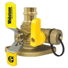 Webstone 81416HV Ball Valve Isolator Brass 1-1/2" PressxFlange Multi-Function Drain Full Port | Midwest Supply Us