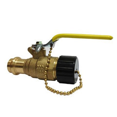 Milwaukee Valves BA480BH-12 Ball Valve UltraPress Brass 1/2 Inch Press x Hose 2 Piece Full Port | Midwest Supply Us