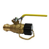 BA480BH-34 | Ball Valve UltraPress Brass 3/4 Inch Press x Hose 2 Piece Full Port | Milwaukee Valves