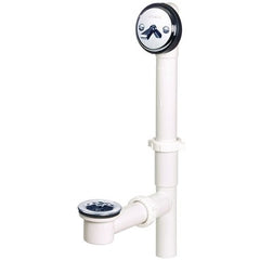 Gerber 41-510 Waste and Overflow Assembly Trip Lever with Drain in Tee Chrome 1-1/2 Inch PVC Domed for Tub | Midwest Supply Us