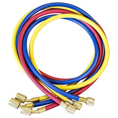 J/B Industries SAE Fittings CCLS-72 Charging Hose Set Secure Seal 72 Inch Kevlar Red/Yellow/Blue 800 Pounds per Square Inch | Midwest Supply Us