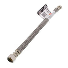 Fluidmaster PRO6F12 Faucet Connector 3/8 x 3/8 x 12 Inch Compression Female x Female Braided Stainless Steel | Midwest Supply Us