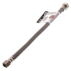 Fluidmaster PRO1F20 Faucet Connector 3/8 x 1/2 x 20 Inch Compression x FIP Braided Stainless Steel | Midwest Supply Us