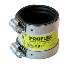 Fernco 3001-150 Coupling Proflex Shielded 1-1/2 Inch Cast Iron to Copper | Midwest Supply Us