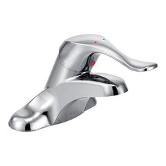 Moen 8422F05 Lavatory Faucet M-Bition 4 Inch Spread 1 4 Inch Lever ADA Chrome 0.5 Gallons per Minute Long Less Drain | Midwest Supply Us