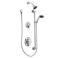 Moen T8342EP15 Shower System Commercial Posi-Temp Eco-Performance 2 Lever Chrome ADA 1.5 Gallons per Minute | Midwest Supply Us