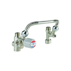 RESIDEO AMX302T-LF Water Heater Kit Direct Connect 3/4 Inch Lead Free Mixing Valve/Cold Water Tee Fitting/11 Inch Flexible Stainless Steel Connector | Midwest Supply Us