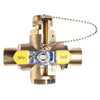 PBSS34 | Ball Valve 78-668 3-Way Purge and Drain 3/4 Inch Sweat Brass Full Port 600 CWP Lever RPTFE | Apollo Products