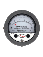 Dwyer Instruments 605-2 Differential pressure indicating transmitter | range 0-2.0" w.c. | max. pressure 2 psi (13.79 kPa) | ±0.5% electrical accuracy | ±2% mechanical accuracy. | Midwest Supply Us