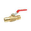 5015AB-3/4 | Ball Valve Lead Free Brass 3/4 Inch PEX Barb End Cold Expansion | Red White Valve