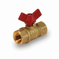 Everflow 615FF018-NL 1/8" FIP Mini Ball Valve Butterfly Handle Lead Free | Midwest Supply Us