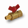 615MF018-NL | EVERFLOW 1/8 MIP x 1/8 FIP Mini Ball Valve Butterfly Handle Lead Free | Everflow
