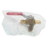 5015ABDF-1/2 | Ball Valve Lead Free Forged Brass 1/2 Inch PEX F1960 with Waste Drain Drop Ear | Red White Valve