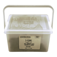 DiversiTech 5-SCRMS Masonry Screw – 1/4in.x1-1/4in., pack of 250  | Midwest Supply Us