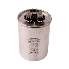 DiversiTech 3GR7560 Motor run capacitor, 370V, round, 60+7.5µF | Midwest Supply Us