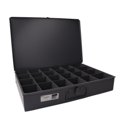 DiversiTech 8200M Metal parts box, no. of compartments- 21, dimensions (L X W X D)- 13-3/8in. x 9-1/4in. x 2in. | Midwest Supply Us