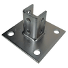 17454 | Post Base Single Channel 4 Hole Square - 3-1/2 in. | DiversiTech
