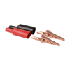 5035 | Copper alligator clips, 1-31/32in. long, jaws open 5/16in. max., crimper slotted screw connection, pack of 2 red, 2 black, 4 clips | DiversiTech
