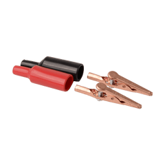 DiversiTech 5035 Copper alligator clips, 1-31/32in. long, jaws open 5/16in. max., crimper slotted screw connection, pack of 2 red, 2 black, 4 clips | Midwest Supply Us