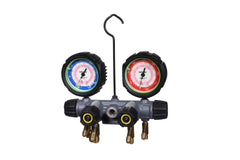 DiversiTech 1839109 4-Valve Aluminum Manifold For R410A with 60 in Hoses and Low Loss Ball-Valve Adapters | Midwest Supply Us