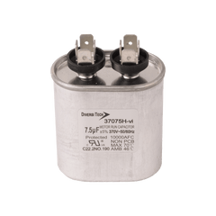 DiversiTech 37075H Motor run capacitor, 370V, oval, 7.5µF | Midwest Supply Us
