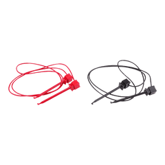 DiversiTech 5042 Large hook type low voltage test leads, retractable hooks, 36in. PVC insulated 20 gauge wire, nylon body/plunger, red/black | Midwest Supply Us
