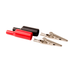 DiversiTech 5033 Steel alligator clips for use with test probes (.075in. - .080in.), 1-31/32in. long, jaws open 5/16in. max., pack of 2 red, 2 black, 4 clips  | Midwest Supply Us