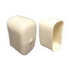 17682 | Plastic White End Caps for 13/16in Channel | DiversiTech