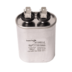 DiversiTech 37100H Motor run capacitor, 370V, oval, 10µF | Midwest Supply Us