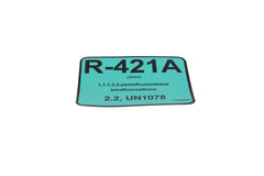 DiversiTech 4421 R-421A Refrigerant ID Labels, pack of 10 | Midwest Supply Us