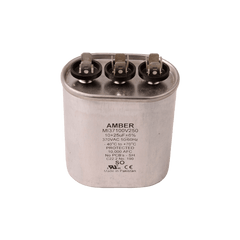 DiversiTech 3GJ1025 Motor run capacitor, 370V, oval, 25+10µF | Midwest Supply Us