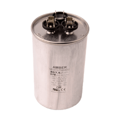DiversiTech 3GR7580 Motor run capacitor, 370V, round, 80+7.5µF | Midwest Supply Us