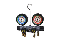 DiversiTech 1839128 4-Valve Aluminum Manifold For HP22-R407C-R410A with 60 in Hoses and Low Loss Ball-Valve Adapters | Midwest Supply Us