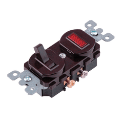 DiversiTech ED277 Combination Device Single Pole Toggle Switch with Neon Pilot Lite Switch - 15A-120V AC Pilot Lite - 1/25W 120V  | Midwest Supply Us