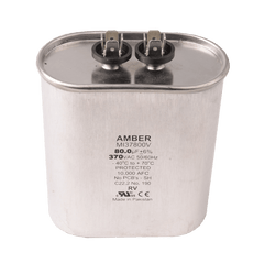 DiversiTech 37800H Motor run capacitor, 370V, oval, 80µF | Midwest Supply Us