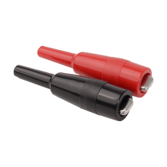 DiversiTech 5036 Steel test clips, 2-7/16in. long, jaws open 5/8in. max,, crimper slotted screw connection, pack of 1 red, 1 black, 2 clips | Midwest Supply Us
