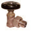 9103F-34 | Radiator Valve Angle Hot Water 3/4 Inch Female x Male Brass | Red White Valve