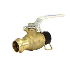 Milwaukee Valves UPBA480BH-34 Ball Valve 3/4 Inch Lead Free Brass PRS X HOS 2 Piece PTFE Full Port | Midwest Supply Us