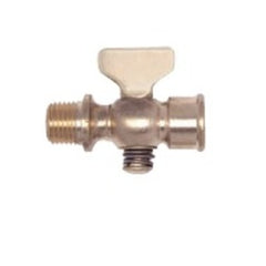 Conbraco 4141001 Air Cock 41 Tee Handle Male and Female Satin Brass Spring Bottom 1/4" | Midwest Supply Us