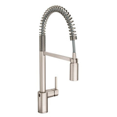 Moen 5923EWSRS Kitchen Faucet Align MotionSense Wave 1 Lever ADA Spot Resist Stainless Pre-Rinse Spring 1/3 Hole 1.5 Gallons per Minute | Midwest Supply Us