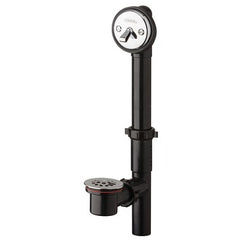 Gerber 41-610 Waste and Overflow Assembly Trip Lever with Drain in Tee Chrome 1-1/2 Inch ABS Domed for Tub | Midwest Supply Us