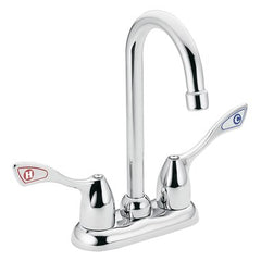 Moen 8938 Bar Faucet M-Bition Centerset 4 Inch Spread Wrist Blade Chrome 1.2 Gallons per Minute | Midwest Supply Us