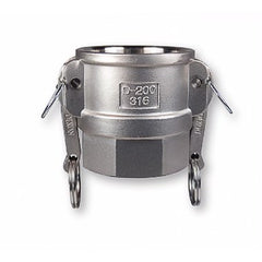 Dixon G150-D-AL Coupler Global D with Brass Handles Aluminum 1-1/2" Female NPT | Midwest Supply Us
