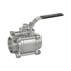 Svf Valves 30SSSW-112 Ball Valve 30SS 1-1/2 Inch Socket Weld 316 Stainless Steel Full Port 1000WOG Locking Lever 3 Piece | Midwest Supply Us