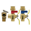 H-54444WPR | Tankless Valve Kit E2 with Pressure Relief Valve Brass 1 Inch Female Union x Sweat Includes High-Flow Hose Drain/Adjustable Packing Gland | Webstone