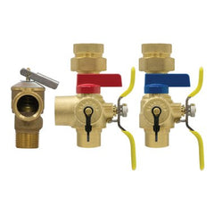 Webstone H-54444WPR Tankless Valve Kit E2 with Pressure Relief Valve Brass 1 Inch FIP Union x Sweat High-Flow Hose Drain/Adjustable Packing Gland | Midwest Supply Us