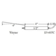 Westwood Products E5-605C Igniter Set of 2 1/2 x 9-1/4 Inch for Wayne Burners E5-605C | Midwest Supply Us