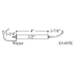 Westwood Products E5-605E-2PK Igniter Set of 2 1/2 x 7-5/8 Inch for Wayne Burners E5-605E | Midwest Supply Us