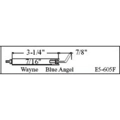 Westwood Products E5-605F Igniter Set of 2 7/16 x 4-1/8 Inch for Wayne Blue Angel Burners E5-605F | Midwest Supply Us