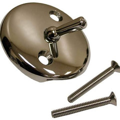 Kissler Bathroom Fixtures 42-7133 Overflow Plate Trip Lever and 2 Bolts Chrome Stainless Steel | Midwest Supply Us
